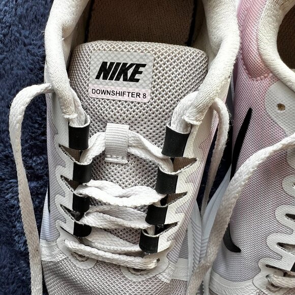 Nike Womens Downshifter 8/Vast Grey/Black/Pink Foam/ Size 8- Womens Running Shoe - Picture 9 of 14